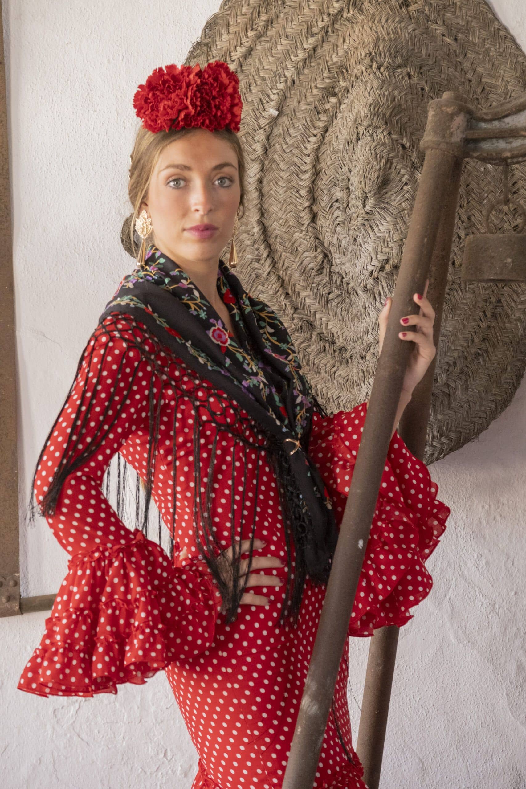 Spanish Flamenco Dress Elegancia in Red 34 Spanish Flamenco Dress Elegancia in Red 34