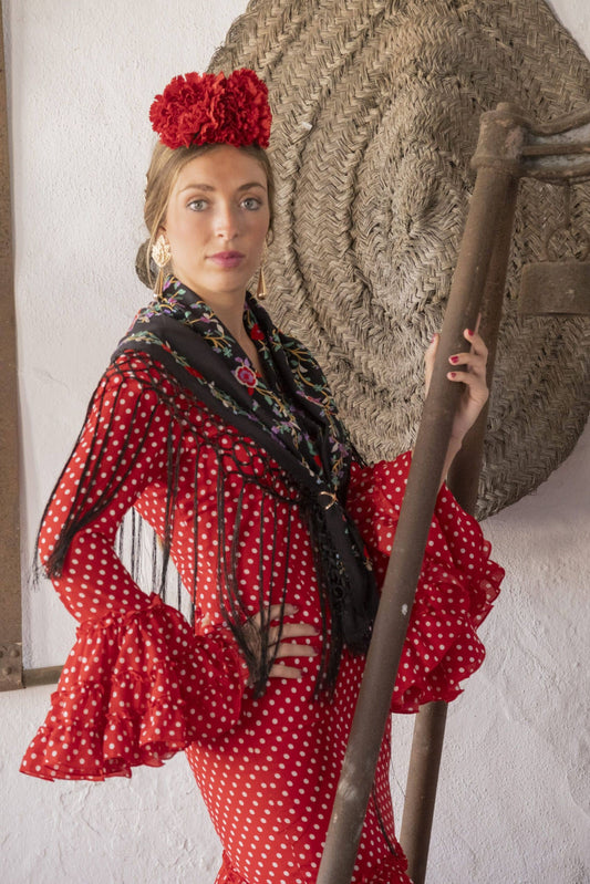 Spanish Flamenco Dress "Elegancia" in Red