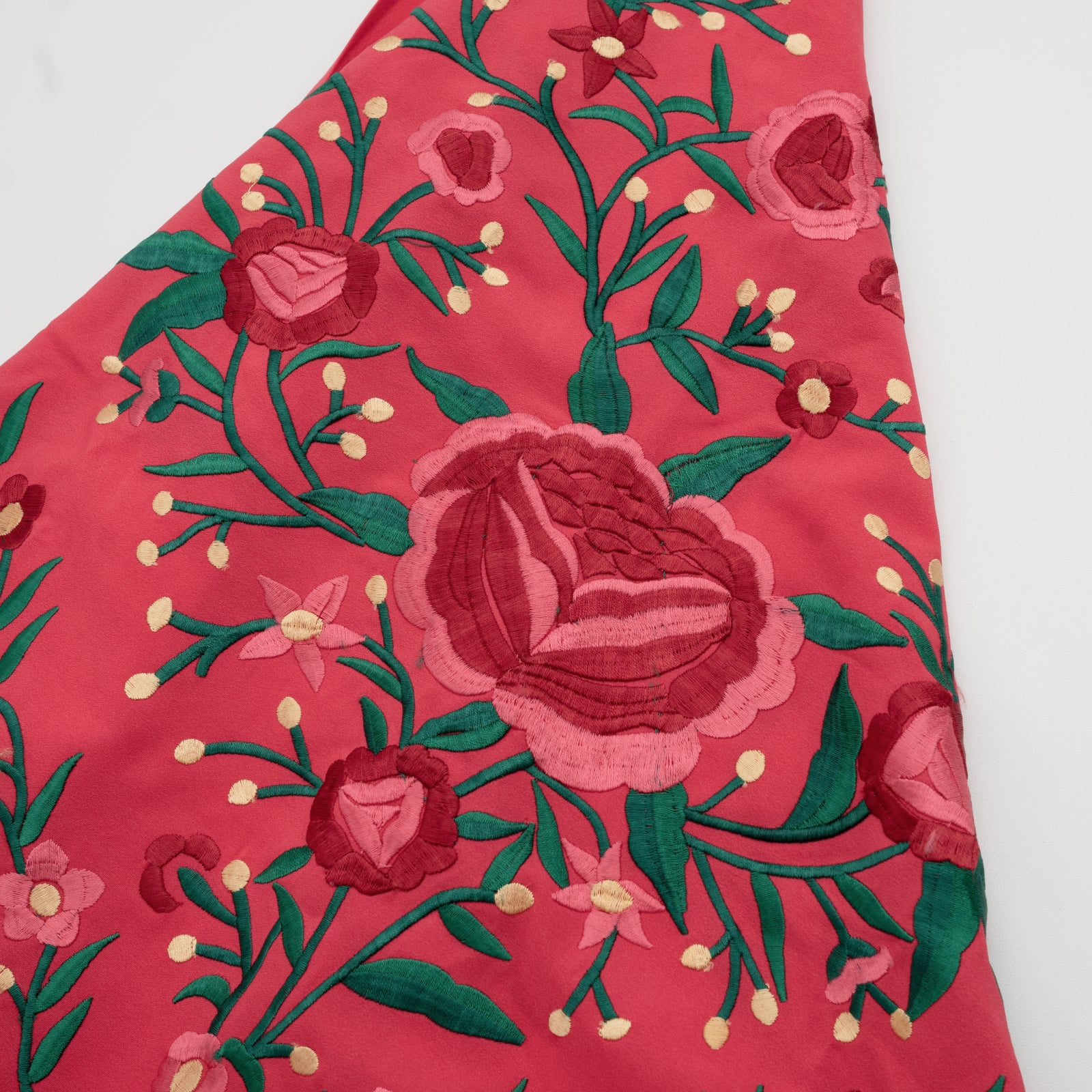 Red floral detail close-up