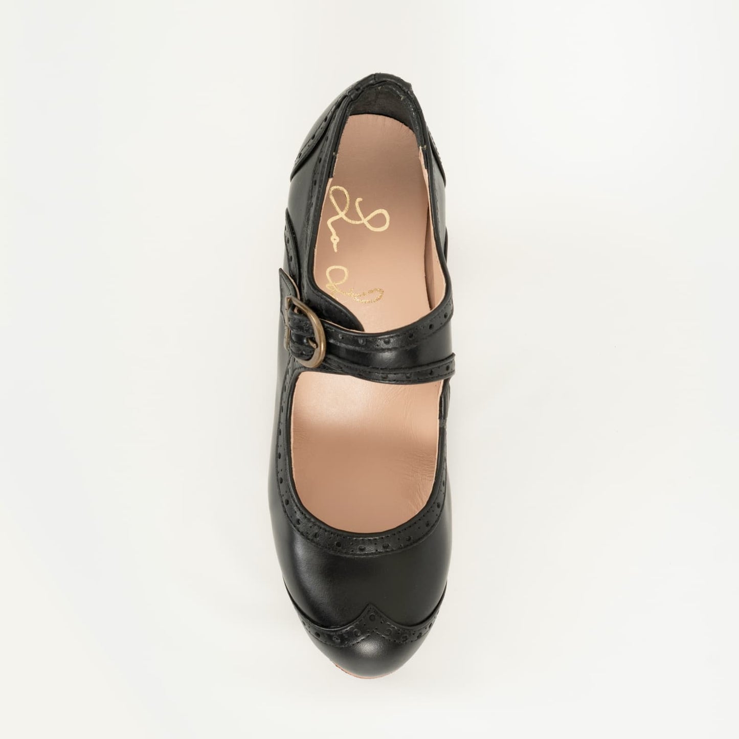 Osuna flamenco shoes · Black · Top View Single