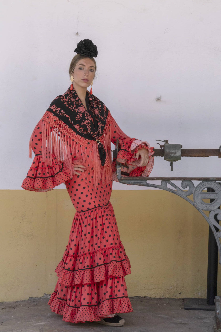 Federica Ruffle Gown - Flamenco Mesh