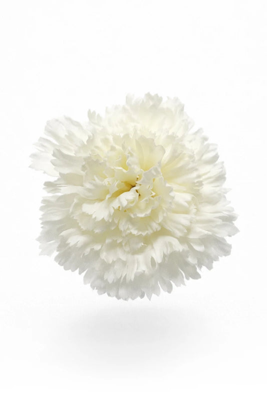 White Flamenco Carnation Hair Flower